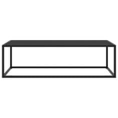 Vidaxl Konferenční stolek černý s černým sklem 120 x 50 x 35 cm