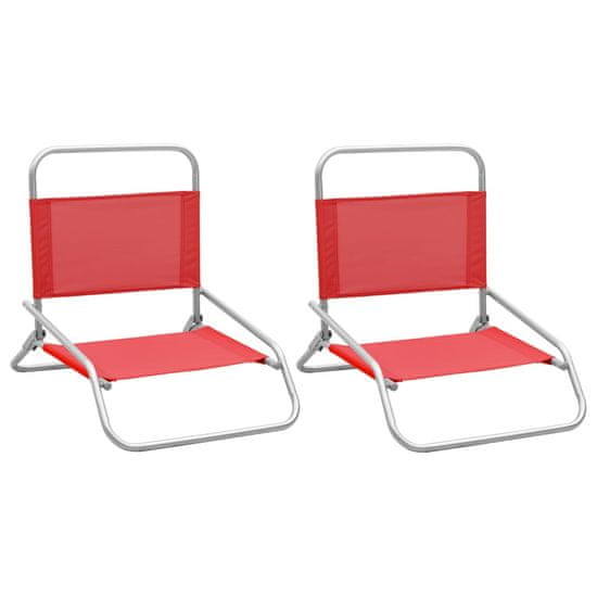 Vidaxl Skládací plážové židle 2 ks textil