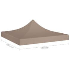 Greatstore Střecha k party stanu 2 x 2 m taupe 270 g/m2