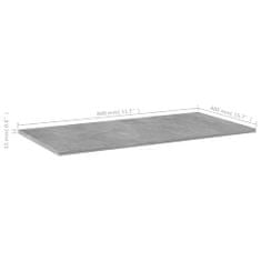 Greatstore Přídavné police 8 ks betonově šedé 80 x 40 x 1,5 cm dřevotříska