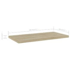 Vidaxl Přídavné police 4 ks dub sonoma 40 x 20 x 1,5 cm dřevotříska