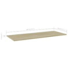 Vidaxl Přídavné police 4 ks dub sonoma 100 x 40 x 1,5 cm dřevotříska