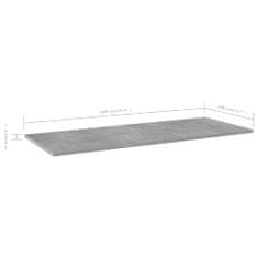 Vidaxl Přídavné police 4 ks betonově šedé 100x40x1,5 cm dřevotříska