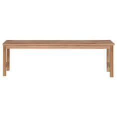 Greatstore Zahradní lavice s béžovou poduškou 150 cm masivní teak