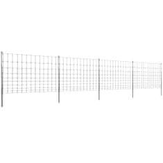 Greatstore Lesnický plot se sloupky pozinkované železo 50 m 120/10/30