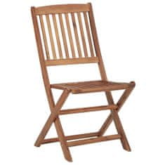 Greatstore Skládací zahradní židle s poduškami 6 ks masivní akáciové dřevo