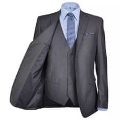 Greatstore Pánský třídílný business oblek antracitově šedý vel. 56