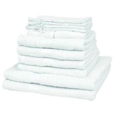 Greatstore Sada ručníků a osušek 12 ks bavlna 500 g/m2 bílá
