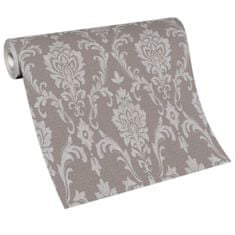 Greatstore 2 ks netkané tapetové role taupe 0,53 x 10 m bohaté ornamenty