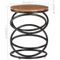 Greatstore Koncový stolek 40 x 40 x 52 cm masivní akáciové dřevo