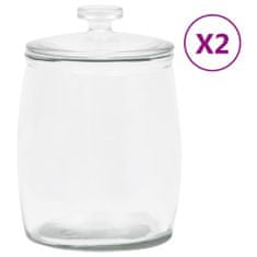 Greatstore Skleněné dózy s víčkem 2 ks 8000 ml