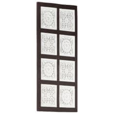 Greatstore Ručně vyřezávaný nástěnný panel MDF 40x80x1,5 cm hnědý a bílý