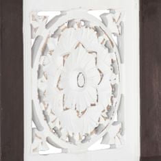 Greatstore Ručně vyřezávaný nástěnný panel MDF 40x80x1,5 cm hnědý a bílý