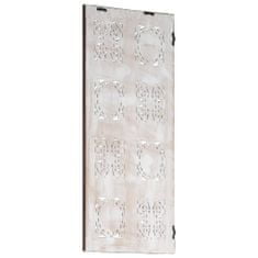 Greatstore Ručně vyřezávaný nástěnný panel MDF 40x80x1,5 cm hnědý a bílý