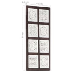 Vidaxl Ručně vyřezávaný nástěnný panel MDF 40x80x1,5 cm hnědý a bílý