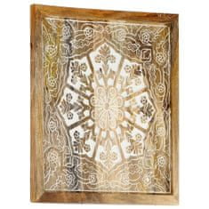 Greatstore Ručně vyřezávané nástěnné panely 2 ks mangovník 60x60x2,5 cm