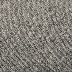 Greatstore Kobercové podlahové dlaždice 16 ks 4 m2 25 x 100 cm světle šedé