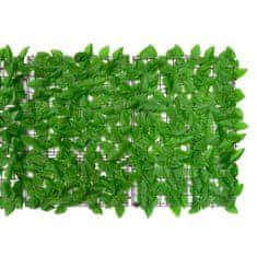 Greatstore Balkónová zástěna se zelenými listy 300 x 75 cm