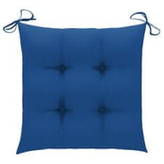 Vidaxl Podušky na židle 6 ks modré 40 x 40 x 7 cm textil