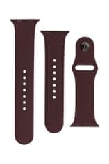 FIXED Set silikonových řemínků Silicone Strap pro Apple Watch 42/44/45 mm, kakaový FIXSST-434-CO