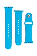 FIXED Set silikonových řemínků Silicone Strap pro Apple Watch 42/44/45 mm, syté modrý FIXSST-434-DEBL