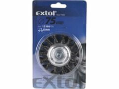 Extol Craft Kartáč okružní copánkový, O 75mm, vlnitý drát S 0,5mm, stopka 6mm