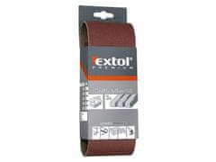 Extol Premium Plátno brusné nekonečný pás, bal. 3ks, P80, 75x457mm