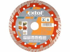 Extol Premium Kotouč diamantový řezný turbo plus, 115x22,2mm, suché i mokré řezání