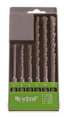 Extol Craft Vrtáky SDS PLUS příklepové do betonu, 6ks, Ř5-6-8x110mm, Ř8-10-12x160mm