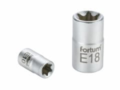 Fortum Hlavice nástrčná vnitřní TORX, 1/2", E 18, L 38mm, 61CrV5