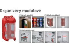 Extol Craft Organizér modulový závěsný - modrý, 210ml (60 x 92mm), PP