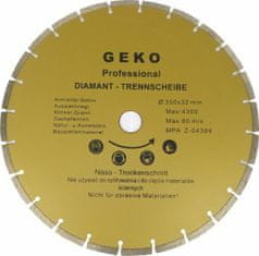 GEKO Kotouč diamantový řezný segmentový, 350x8x32mm