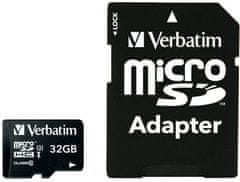 Verbatim Pro MicroSDHC 32GB (Class 10) + SD adaptér (47041)