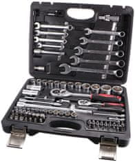 SIXTOL Gola sada 1/2" a 1/4", 6hranné hlavice, 4-32 mm, 82 ks TOOL SET - SIXTOL