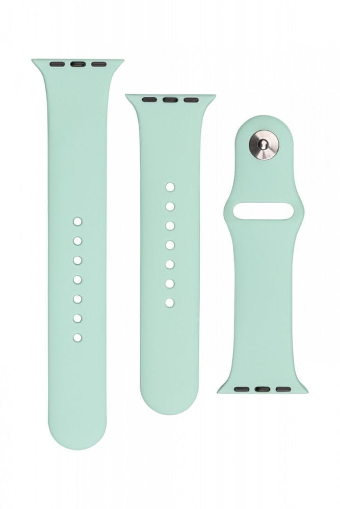 FIXED Set silikonových řemínků Silicone Strap pro Apple Watch 38/40/41 mm FIXSST-436-LGGRE, světle zelený