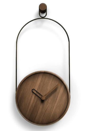 Nomon Designové nástěnné hodiny Nomon Eslabon Walnut Black 68cm