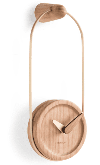 Nomon Designové nástěnné hodiny Nomon Eslabon GO oak small 26cm