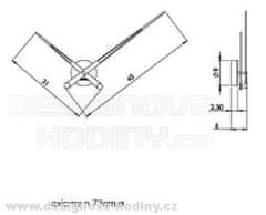 Nomon Designové nástěnné hodiny Nomon Rodon 12N Gold 74cm