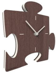 CalleaDesign Designové hodiny 55-10-1 CalleaDesign Puzzle clock 23cm (více barevných variant) Barva tmavě zelená klasik-77 - RAL6004 Dýha bělený dub - 81