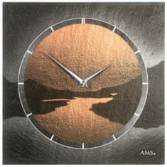 AMS design Designové nástěnné břidlicové hodiny 9513 AMS 30cm