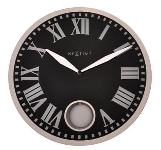 NEXTIME Designové nástěnné kyvadlové hodiny 8161 Nextime Romana 43cm