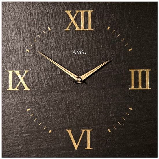 AMS design Designové nástěnné břidlicové hodiny 9517 AMS 30cm