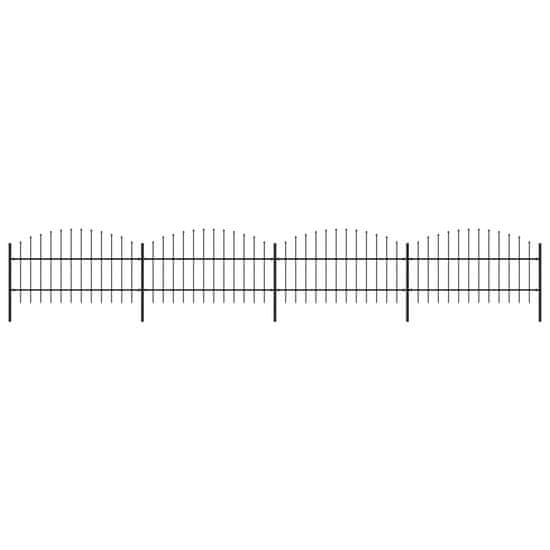 Vidaxl VidaXL Ocelové plotové panely (0,75-1) x 6,8 m Černá