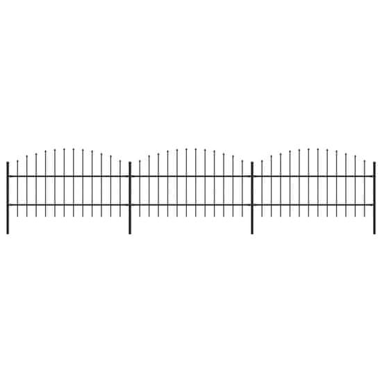 Vidaxl VidaXL Ocelové plotové panely (0,75-1) x 5,1 m Černá