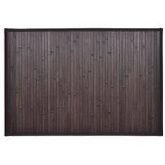 Greatstore Bambusové koupelnové předložky 2 ks 60 x 90 cm tmavě hnědé