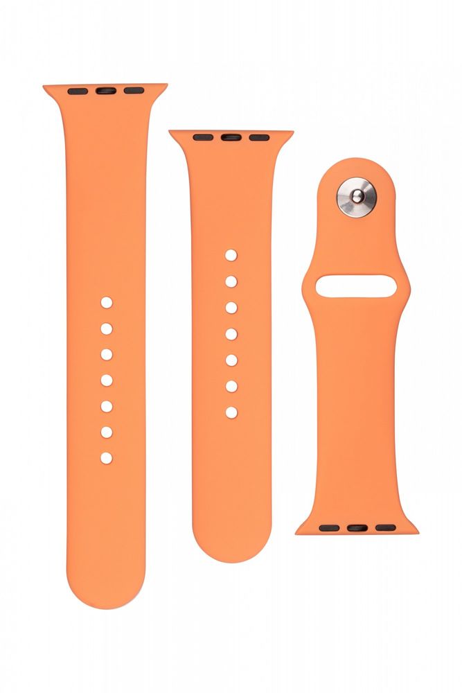 FIXED Set silikonových řemínků Silicone Strap pro Apple Watch 38/40/41 mm FIXSST-436-OR, oranžový