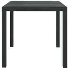 Petromila Zahradní stůl černý 80 x 80 x 74 cm hliník a WPC
