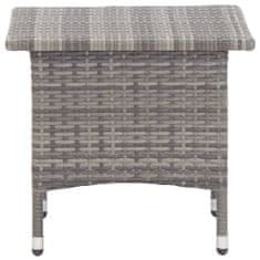 Petromila Čajový stolek šedý 50 x 50 x 47 cm polyratan