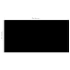 Greatstore Kryt na bazén černý 549 x 274 cm PE