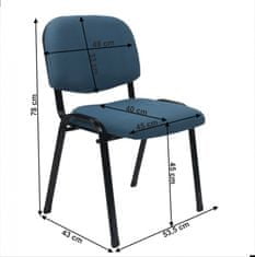 ATAN Konferenční židle ISO 2 NEW - tmavomodrá